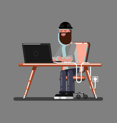 Green digital bg coding or hacking concept Vector Image