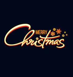 Merry christmas handwritten lettering white text Vector Image