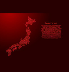 Japan map abstract schematic from white ones Vector Image