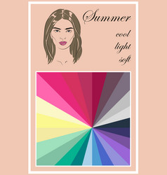 Seasonal color analysis palette for summer Vector Image