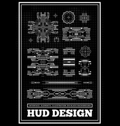 Hud elements set graphic abstract futuristic hud Vector Image