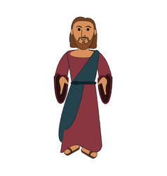 Crucified jesus cartoon Royalty Free Vector Image