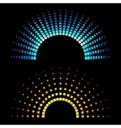 Radial sound wave music equalizer dynamic volume Vector Image