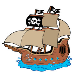 Cartoon boat Royalty Free Vector Image - VectorStock