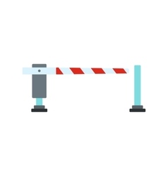 Railway barrier isometric 3d icon Royalty Free Vector Image