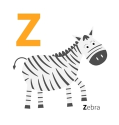 Flashcard letter z is for zebra Royalty Free Vector Image