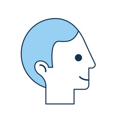Head human profile icon Royalty Free Vector Image