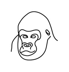 Gorilla Line Vector Images Over 810