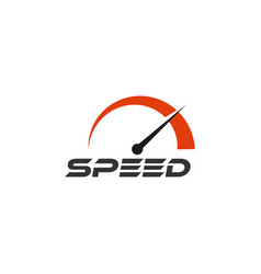 Speedometer logo design template Royalty Free Vector Image