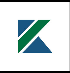 K letter one line colorful logo design template Vector Image