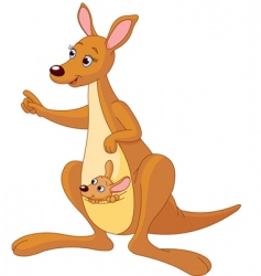 Cartoon kangaroo Royalty Free Vector Image - VectorStock