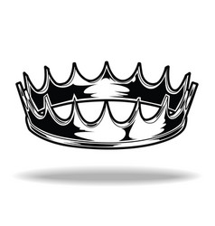 Crown black and white king queen 55 Royalty Free Vector