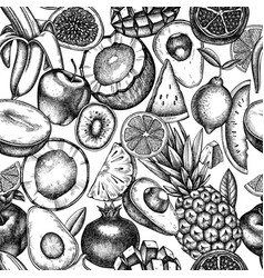 Tropical fruit pattern Royalty Free Vector Image