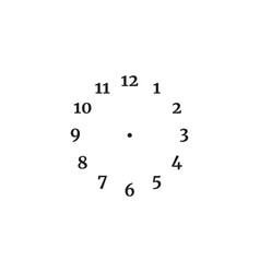 Round analog clock face icon isolated Royalty Free Vector