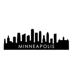 Minneapolis skyline silhouette Royalty Free Vector Image