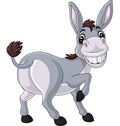 Cartoon happy donkey showing ass Royalty Free Vector Image