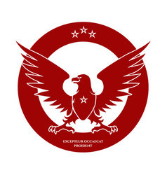 Red eagle heraldic style silhouette Royalty Free Vector