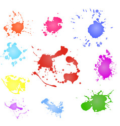 Collection of paint splash Royalty Free Vector Image