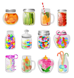 Seamless border with preserve food Royalty Free Vector Image