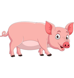 Cute pig cartoon Royalty Free Vector Image - VectorStock