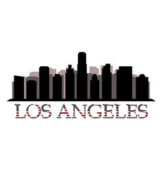 Los angeles skyline Royalty Free Vector Image - VectorStock