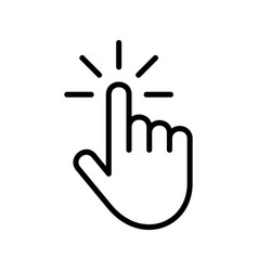 Hand cursor icon click Royalty Free Vector Image