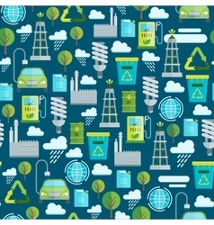 Ecology concept contains seamless pattern Vector Image