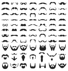 Beard with moustache Royalty Free Vector Image