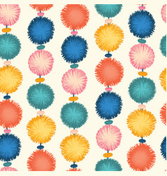 Decorative sprinkles pom poms seamless repeat Vector Image