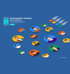 Isometric graph chart analysis Royalty Free Vector Image