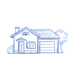 Hand draw village Royalty Free Vector Image - VectorStock