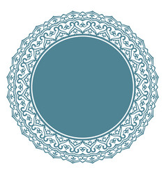 Round circle asian frame borders Royalty Free Vector Image