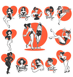 Hairstyles Pinup Vector Images Over 160