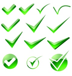 Check Mark Object Icons Royalty Free Vector Image