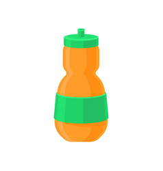 Orange Plastic Reusable Water Bottle Drink Vector Image Orange Plastic Reusable Water Bottle Drink Vector Image