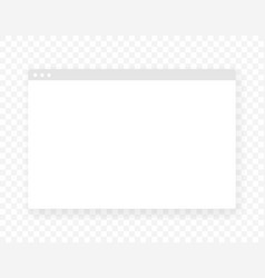 Blank internet browser window isolated on white Vector Image