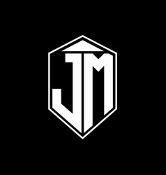 Jm logo monogram with slash style design template Vector Image