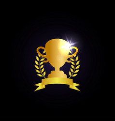 Trophy cup graphic template Royalty Free Vector Image