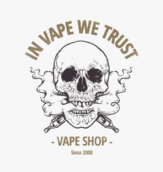 Vaping skull art Royalty Free Vector Image - VectorStock