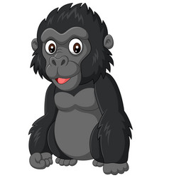 Cute baby gorilla Royalty Free Vector Image - VectorStock