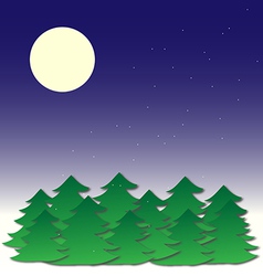 Winter background with fir trees Royalty Free Vector Image