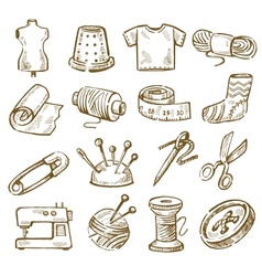 Sewing icon set Royalty Free Vector Image - VectorStock