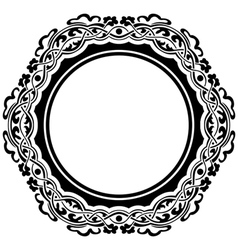 Black frame with ornamental border Royalty Free Vector Image