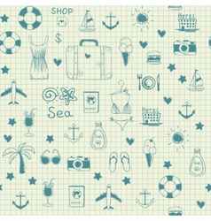 On vacation summer seamless pattern Royalty Free Vector