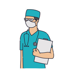 Male nurse character Royalty Free Vector Image