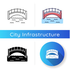 Set bridges icons types Royalty Free Vector Image