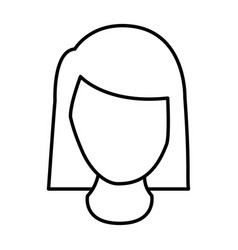 Silhouette Face Woman Icon Royalty Free Vector Image