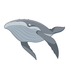 Whale icon on the blue baground Royalty Free Vector Image