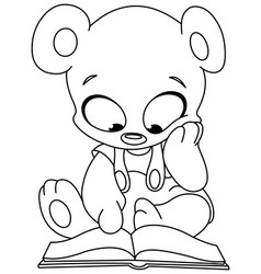 teddy bear reading book vector images over 120