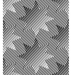 Op art black white seamless geometric pattern Vector Image